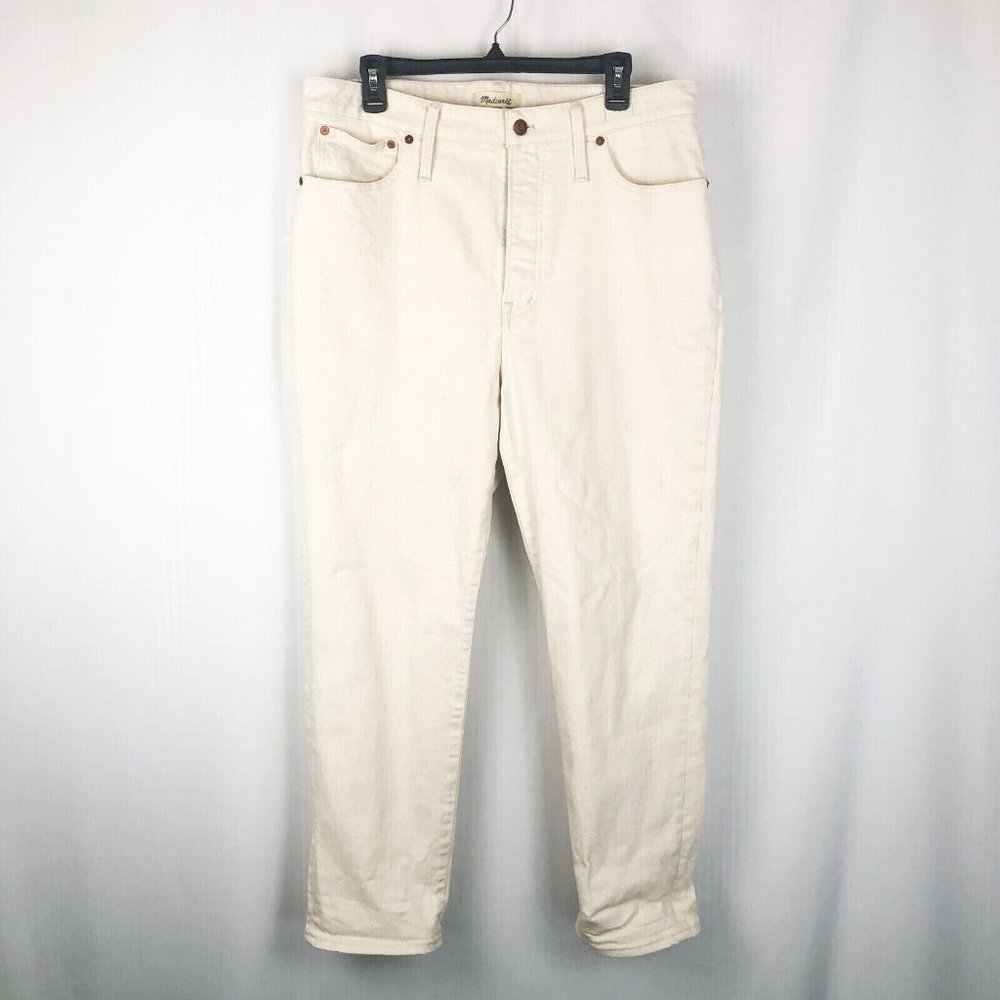Madewell The Perfect Vintage Jean Beige Women's Size 33 Cropped
